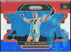 2022 Panini Prizm WWE Red White & Blue Prizm #87 Austin Theory